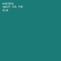 #1B7B76 - Elm Color Image