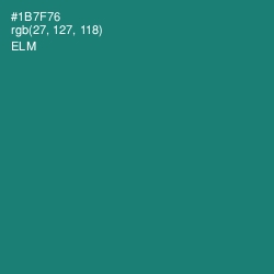 #1B7F76 - Elm Color Image