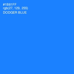 #1B81FF - Dodger Blue Color Image