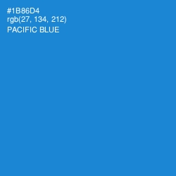 #1B86D4 - Pacific Blue Color Image