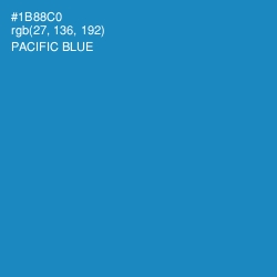 #1B88C0 - Pacific Blue Color Image