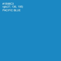 #1B88C3 - Pacific Blue Color Image