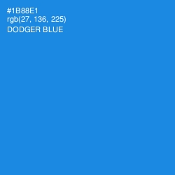 #1B88E1 - Dodger Blue Color Image