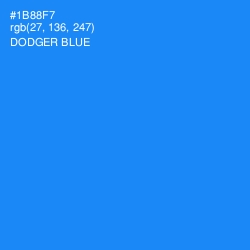 #1B88F7 - Dodger Blue Color Image