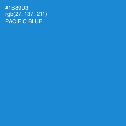 #1B89D3 - Pacific Blue Color Image