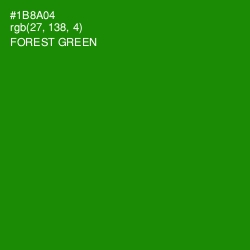 #1B8A04 - Forest Green Color Image