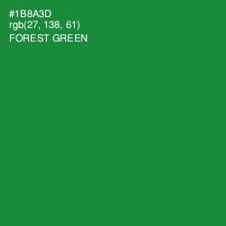 #1B8A3D - Forest Green Color Image