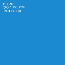 #1B8AD1 - Pacific Blue Color Image