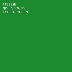 #1B8B2E - Forest Green Color Image