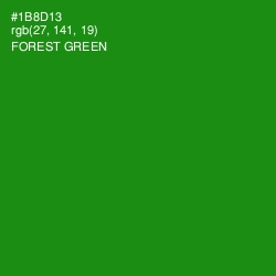 #1B8D13 - Forest Green Color Image