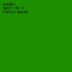 #1B8E01 - Forest Green Color Image