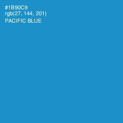 #1B90C9 - Pacific Blue Color Image