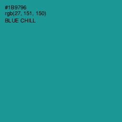 #1B9796 - Blue Chill Color Image