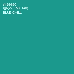 #1B998C - Blue Chill Color Image