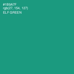 #1B9A7F - Elf Green Color Image