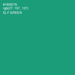 #1B9D79 - Elf Green Color Image