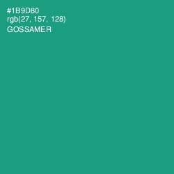 #1B9D80 - Gossamer Color Image