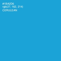 #1BA2D6 - Cerulean Color Image