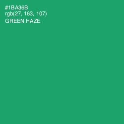 #1BA36B - Green Haze Color Image