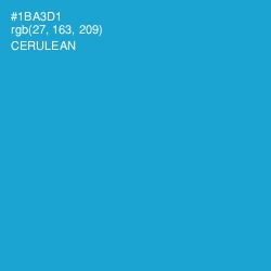 #1BA3D1 - Cerulean Color Image