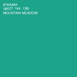 #1BA48A - Mountain Meadow Color Image