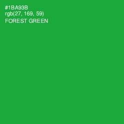 #1BA93B - Forest Green Color Image