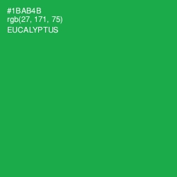 #1BAB4B - Eucalyptus Color Image