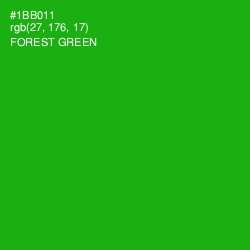 #1BB011 - Forest Green Color Image