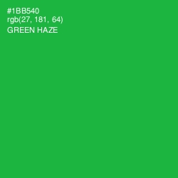 #1BB540 - Green Haze Color Image