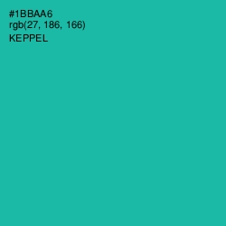 #1BBAA6 - Keppel Color Image