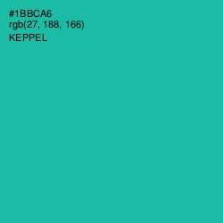 #1BBCA6 - Keppel Color Image