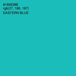 #1BBDBB - Eastern Blue Color Image