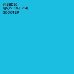 #1BBDE0 - Scooter Color Image