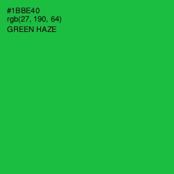 #1BBE40 - Green Haze Color Image