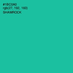 #1BC0A0 - Shamrock Color Image