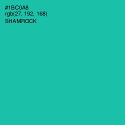 #1BC0A8 - Shamrock Color Image