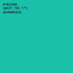 #1BC0AB - Shamrock Color Image