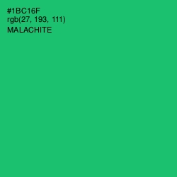 #1BC16F - Malachite Color Image