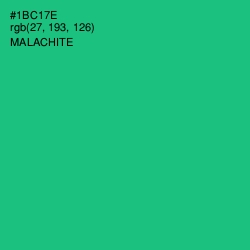 #1BC17E - Malachite Color Image