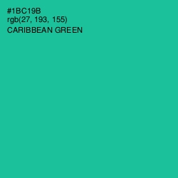 #1BC19B - Caribbean Green Color Image