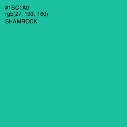 #1BC1A0 - Shamrock Color Image