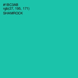 #1BC3AB - Shamrock Color Image