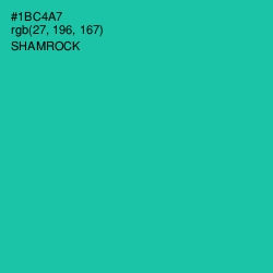 #1BC4A7 - Shamrock Color Image