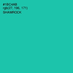 #1BC4AB - Shamrock Color Image