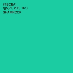 #1BCBA1 - Shamrock Color Image