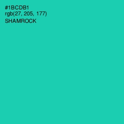 #1BCDB1 - Shamrock Color Image