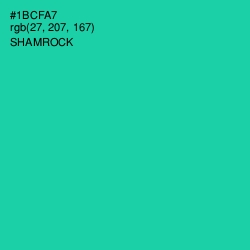 #1BCFA7 - Shamrock Color Image