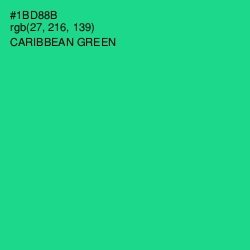 #1BD88B - Caribbean Green Color Image