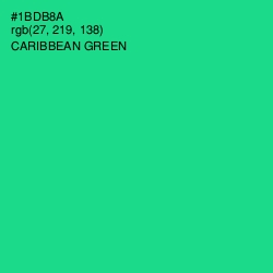 #1BDB8A - Caribbean Green Color Image