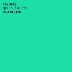 #1BDFA6 - Shamrock Color Image